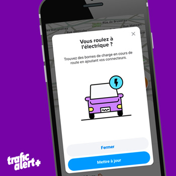 Les bornes de recharge sur Waze