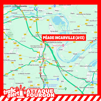 Attaque de fourgon de détenus au péage d’Incarville (A13 Eure)