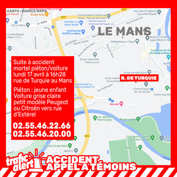 Appel à témoin suite à un accident