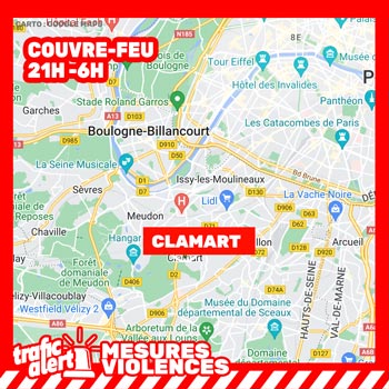 Couvre-feu à Clamart (Hauts-de-Seine)