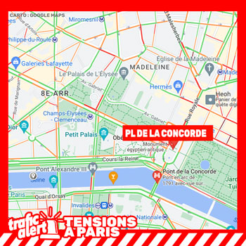 Tensions place de la Concorde à Paris