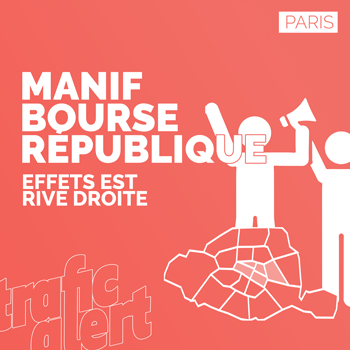 Manif entre la place de la Bourse et République