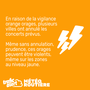 Annulations de concerts en raison de la météo